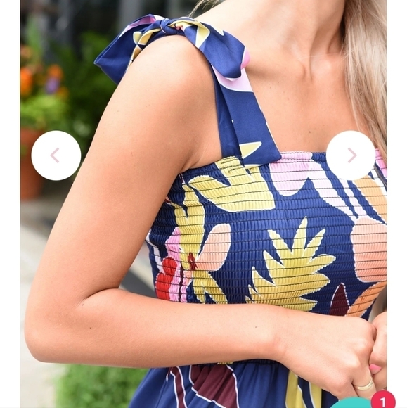 NWOT SUNDAY UP SAY IT SWEETLY DRESS NAVY SIZE MEDIUM - Picture 4 of 8